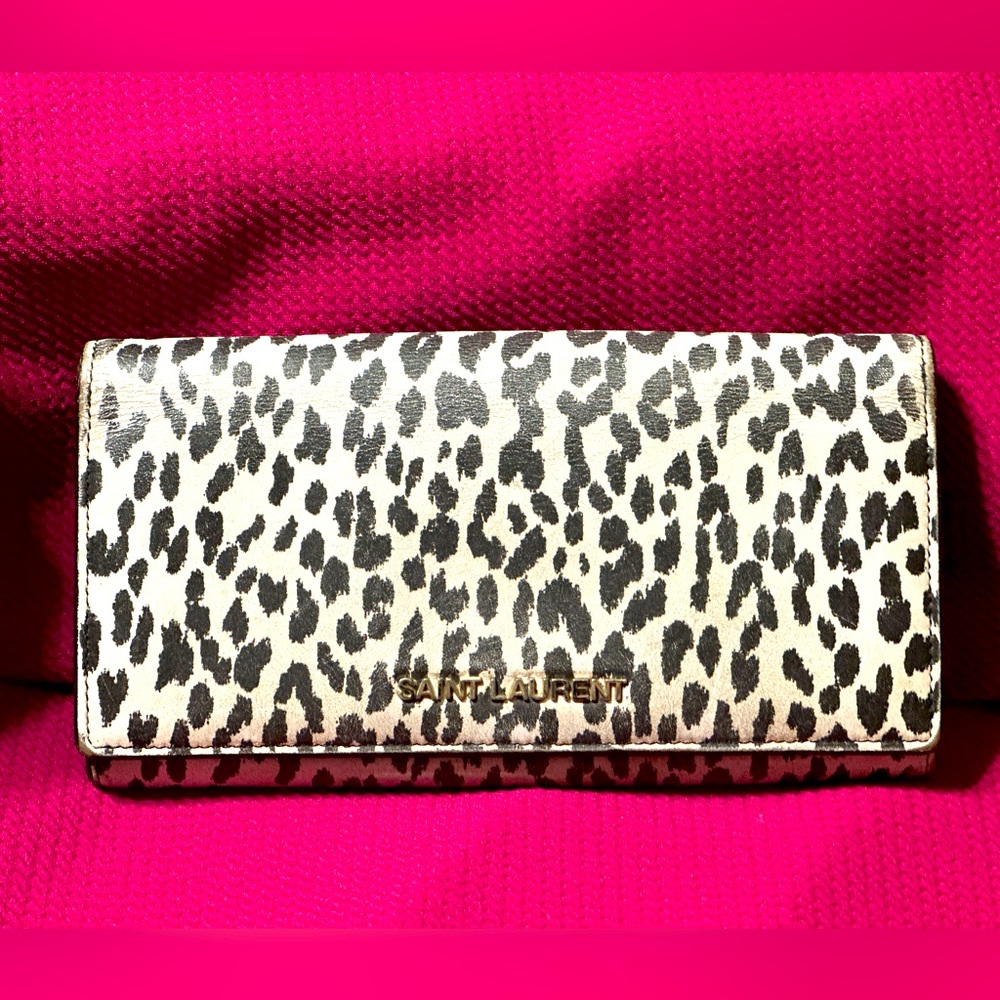 Authentic YSL Saint Laurent Cheetah wallet